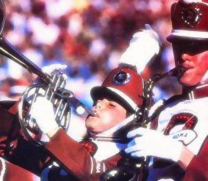 Pride of Oklahoma Marching Band Wall Art Poster Print Watercolor Style Music Art